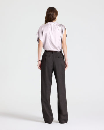 TWP Grey lilac Wish You Would Top in Washed Silk Charmeuse view 5