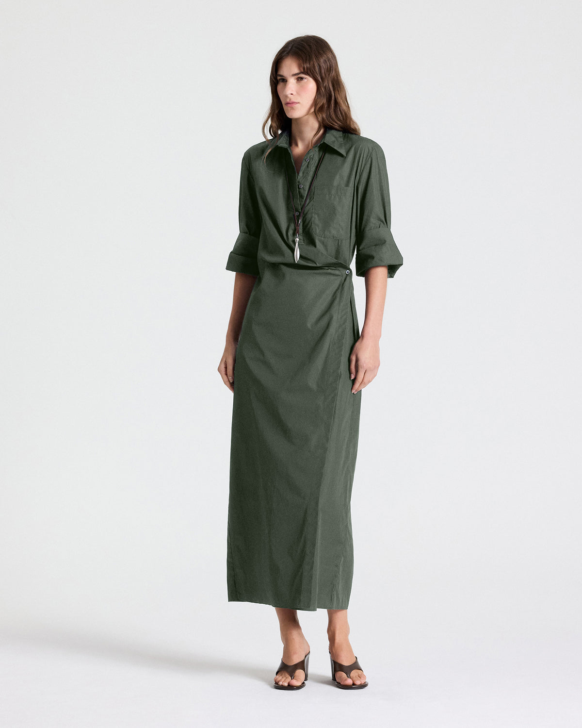 TWP Rosen New Earl Dress in Superfine Cotton view 3